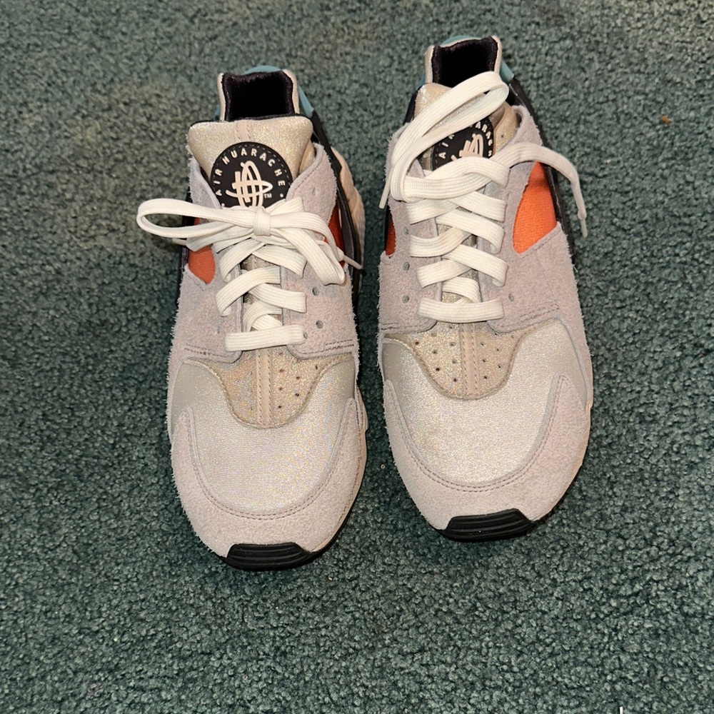 Nike Women's Huarache Sneakers - Tan and Orange